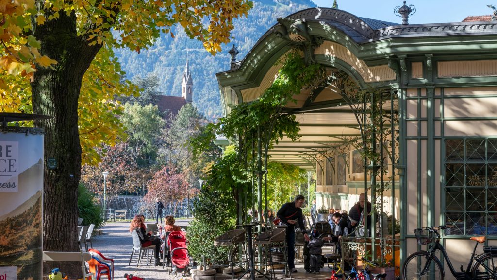 Cafe scene in Merano Italy