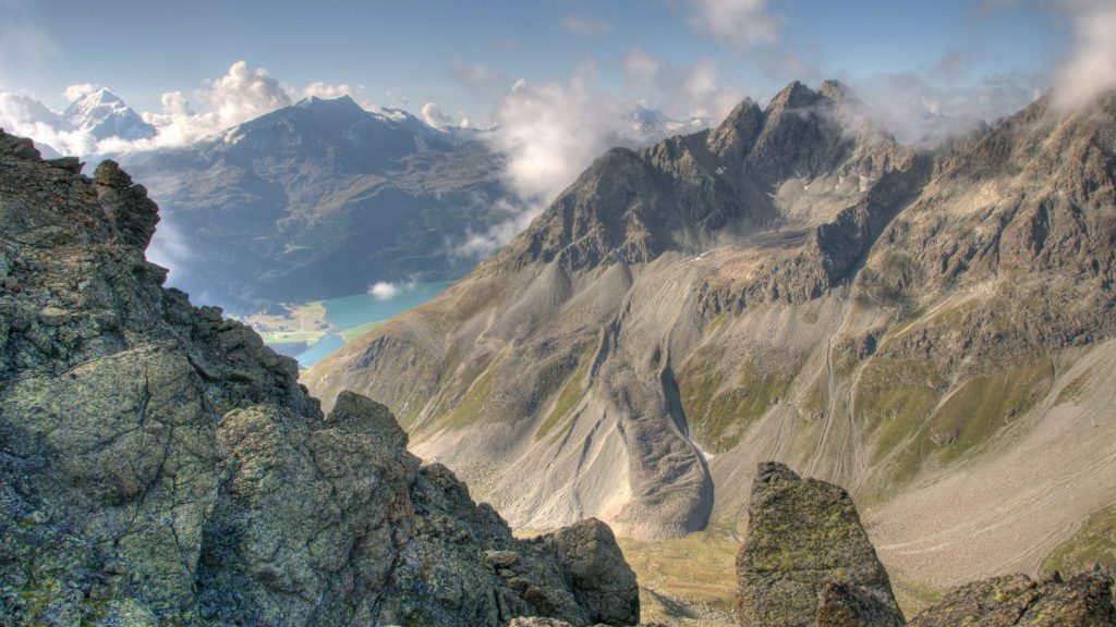 Photo from the summit of Piz Nair in St Moritz